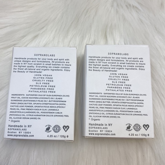 Sopranolabs Rose Geranium Soaps Set of 2 - New!!​ - Picture 2 of 2